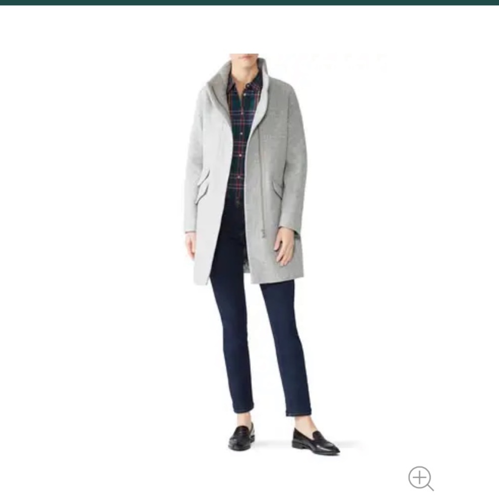Grey J Crew Cocoon Coat
